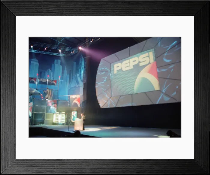 Framed Print : Pepsi launch its new blue can. Air France paint one of its Concorde Framed Print : Pepsi launch its new blue can. Air France paint one of its Concorde