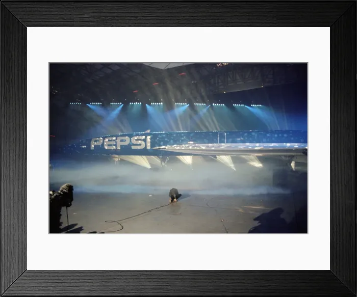 Framed Print : Pepsi launch its new blue can. Air France paint one of its Concorde Framed Print : Pepsi launch its new blue can. Air France paint one of its Concorde