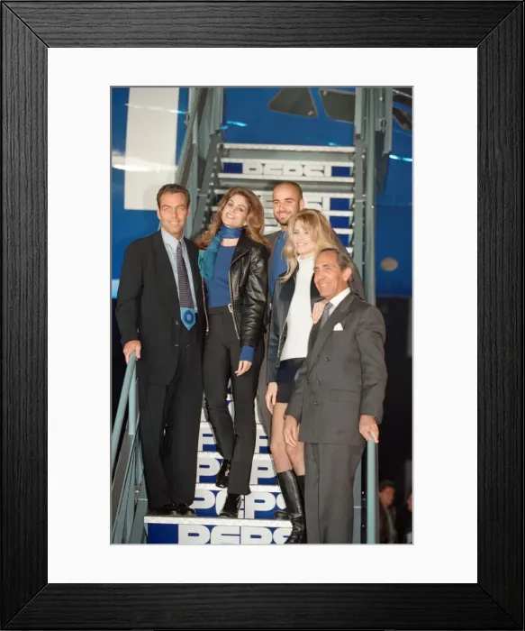 Framed Print : Pepsi launch its new blue can. Air France paint one of its Concorde