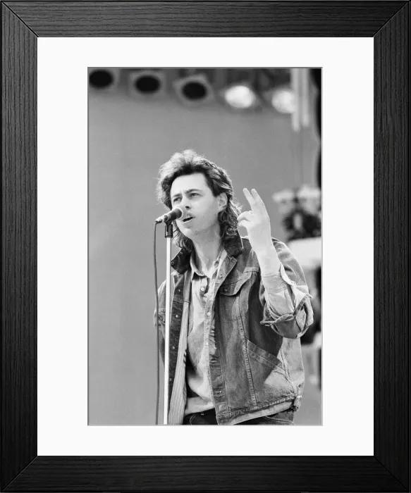 Framed Print : Live Aid dual venue benefit concert held on 13th July 1985 at Wembley Stadium in London