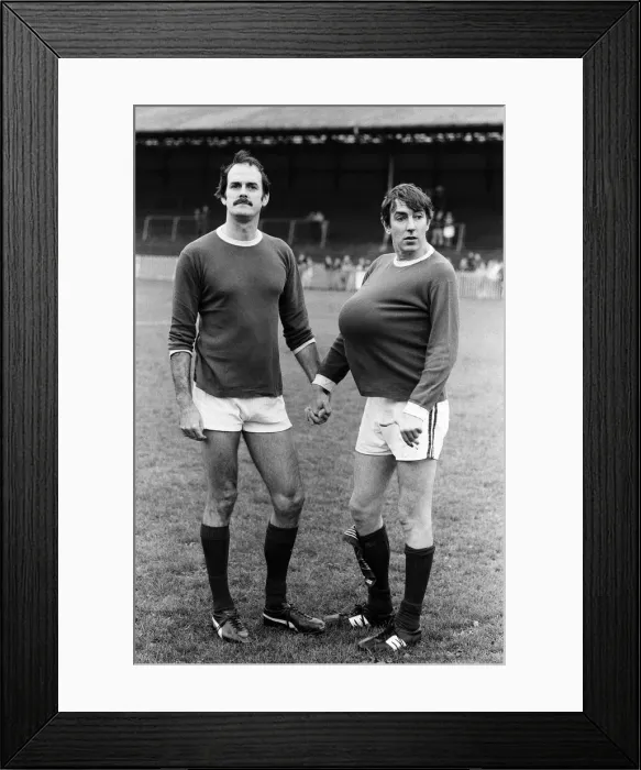 Framed Print : John Cleese and Peter Cook at a Charity Football Match, Dulwich Framed Print : John Cleese and Peter Cook at a Charity Football Match, Dulwich