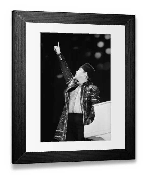 Framed Print : Live Aid dual venue benefit concert held on 13th July 1985 at Wembley Stadium in London