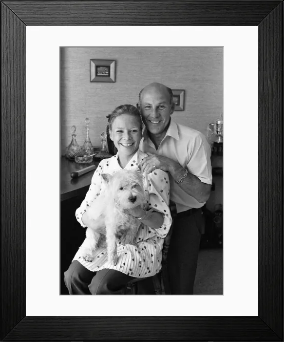 Framed Print : Stirling Moss and his wife Susie. 22nd May 1980 Framed Print : Stirling Moss and his wife Susie. 22nd May 1980