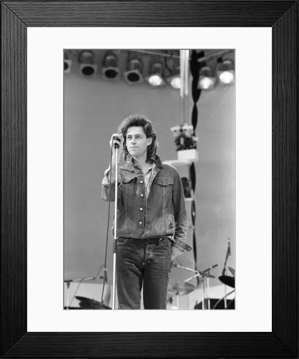 Framed Print : Live Aid dual venue benefit concert held on 13th July 1985 at Wembley Stadium in London
