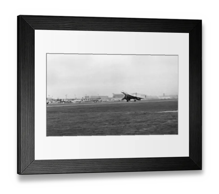 Framed Print : Inaugural commercial flights of the supersonic airliner Concorde on 21st January 1976