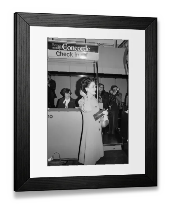 Framed Print : Inaugural commercial flights of the supersonic airliner Concorde on 21st January 1976