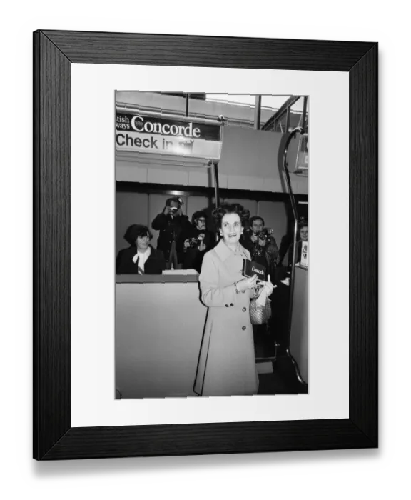Framed Print : Inaugural commercial flights of the supersonic airliner Concorde on 21st January 1976