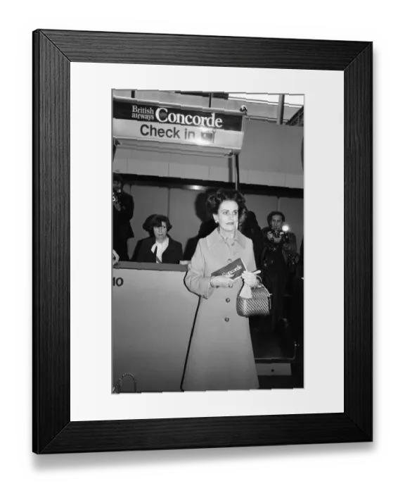 Framed Print : Inaugural commercial flights of the supersonic airliner Concorde on 21st January 1976