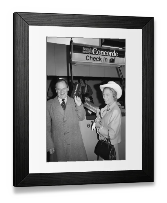 Framed Print : Inaugural commercial flights of the supersonic airliner Concorde on 21st January 1976