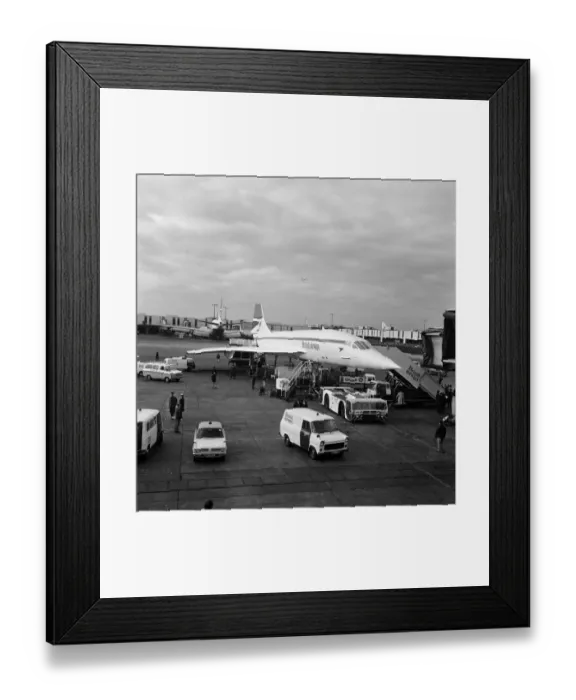 Framed Print : Inaugural commercial flights of the supersonic airliner Concorde on 21st January 1976