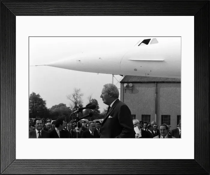 Framed Print : Prime Minster Edward Heath flies Concorde. 19th May 1972 Framed Print : Prime Minster Edward Heath flies Concorde. 19th May 1972