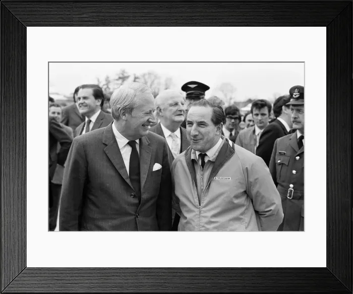 Framed Print : Prime Minster Edward Heath flies Concorde. He is pictured with test pilot Brian Trubshaw Framed Print : Prime Minster Edward Heath flies Concorde. He is pictured with test pilot Brian Trubshaw