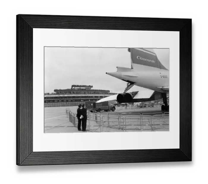 Framed Print : Concorde on show at Heathrow Airport. 3rd July 1972 Framed Print : Concorde on show at Heathrow Airport. 3rd July 1972