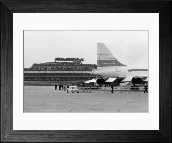 Framed Print : Concorde on show at Heathrow Airport. 3rd July 1972