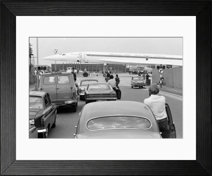 Framed Print : Concorde on show at Heathrow Airport. 3rd July 1972 Framed Print : Concorde on show at Heathrow Airport. 3rd July 1972