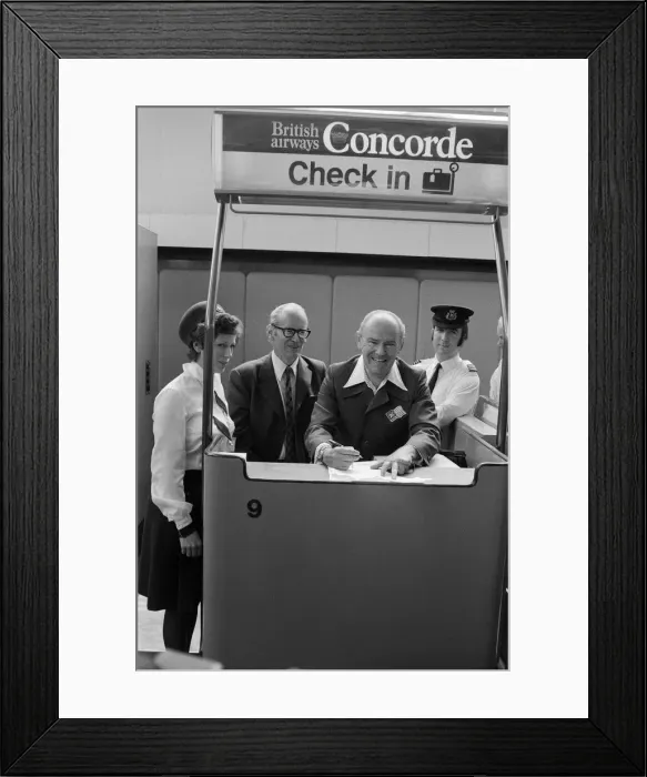 Framed Print : Concorde check in at London Airport. 24th May 1976 Framed Print : Concorde check in at London Airport. 24th May 1976