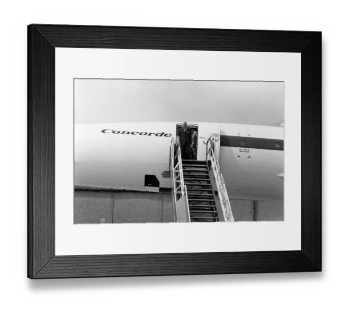 Framed Print : Prime Minster Edward Heath flies Concorde. 19th May 1972 Framed Print : Prime Minster Edward Heath flies Concorde. 19th May 1972
