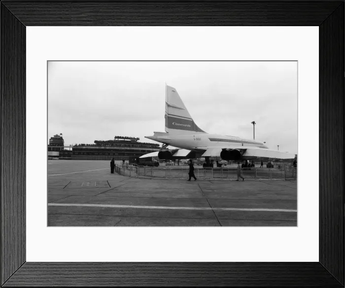 Framed Print : Concorde on show at Heathrow Airport. 3rd July 1972 Framed Print : Concorde on show at Heathrow Airport. 3rd July 1972