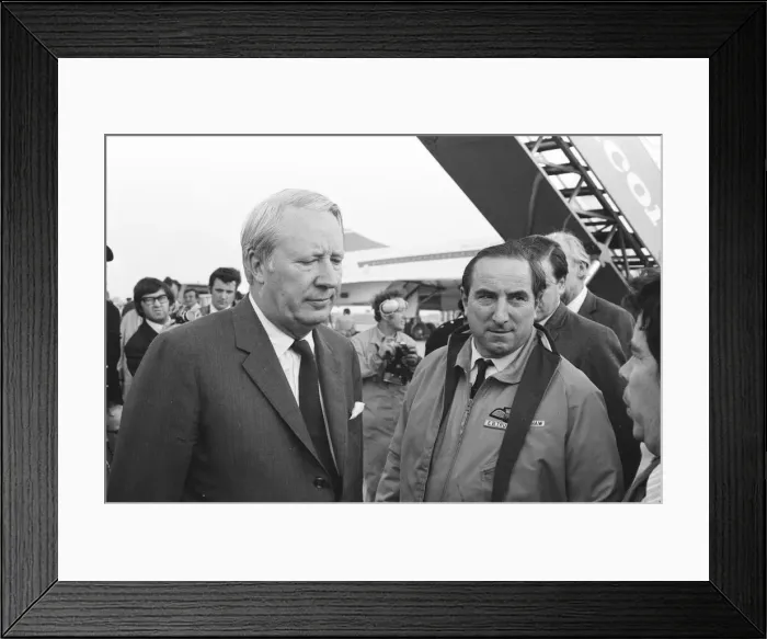 Framed Print : Prime Minster Edward Heath flies Concorde. 19th May 1972 Framed Print : Prime Minster Edward Heath flies Concorde. 19th May 1972