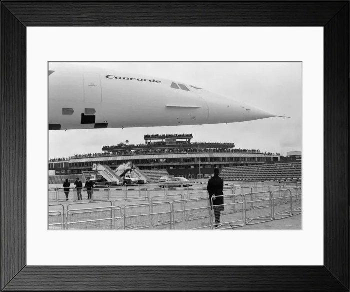 Framed Print : Concorde on show at Heathrow Airport. 3rd July 1972