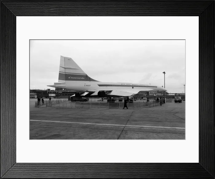 Framed Print : Concorde on show at Heathrow Airport. 3rd July 1972 Framed Print : Concorde on show at Heathrow Airport. 3rd July 1972