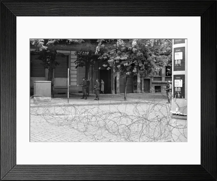 Framed Print : Start of the construction of the Berlin Wall. At midnight on 13th August Framed Print : Start of the construction of the Berlin Wall. At midnight on 13th August