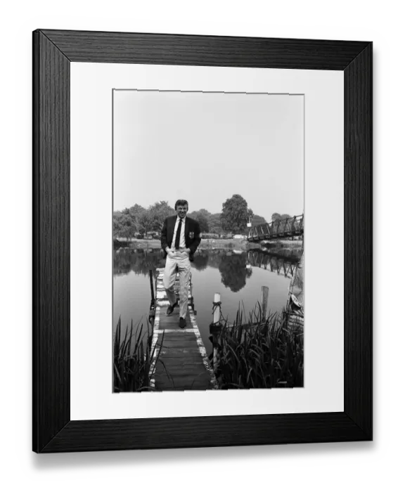 Framed Print : Tommy Steele pictured near the Casino, Hampton Court and on the surrounding river banks Framed Print : Tommy Steele pictured near the Casino, Hampton Court and on the surrounding river banks