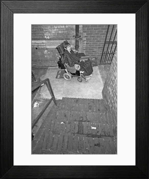 Framed Print : Professor Stephen Hawking, out and about in Cambridge December 1990Professor Stephen Framed Print : Professor Stephen Hawking, out and about in Cambridge December 1990Professor Stephen