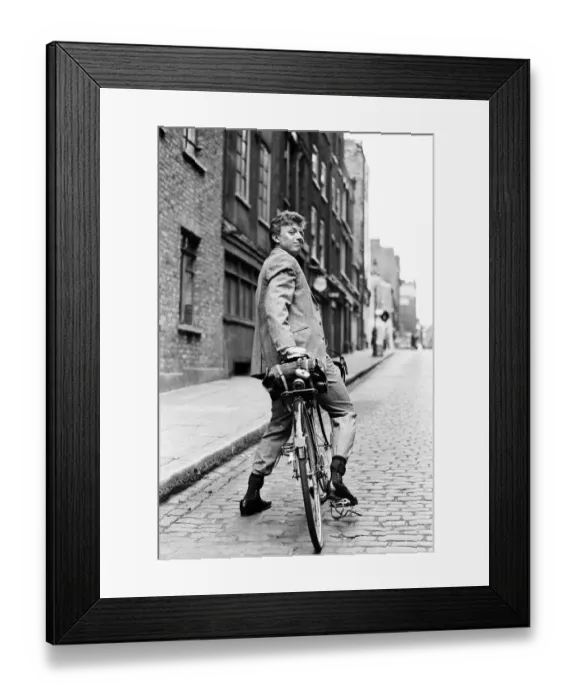 Framed Print : Singer and actor Tommy Steele riding his bicycle. 5th April 1963 Framed Print : Singer and actor Tommy Steele riding his bicycle. 5th April 1963
