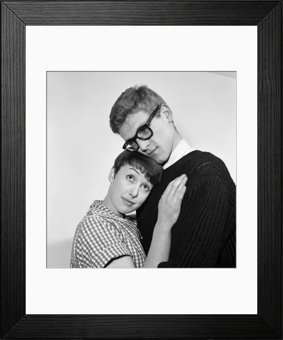 Framed Print : 20 year old dancer, Una Stubbs, and actor Peter Gilmore are getting married on 29th March