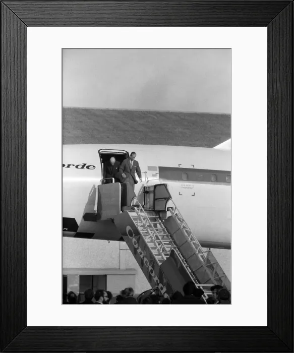 Framed Print : The Duke of Edinburgh is to fly the British built Concorde 002 at Mach Two - twice Framed Print : The Duke of Edinburgh is to fly the British built Concorde 002 at Mach Two - twice