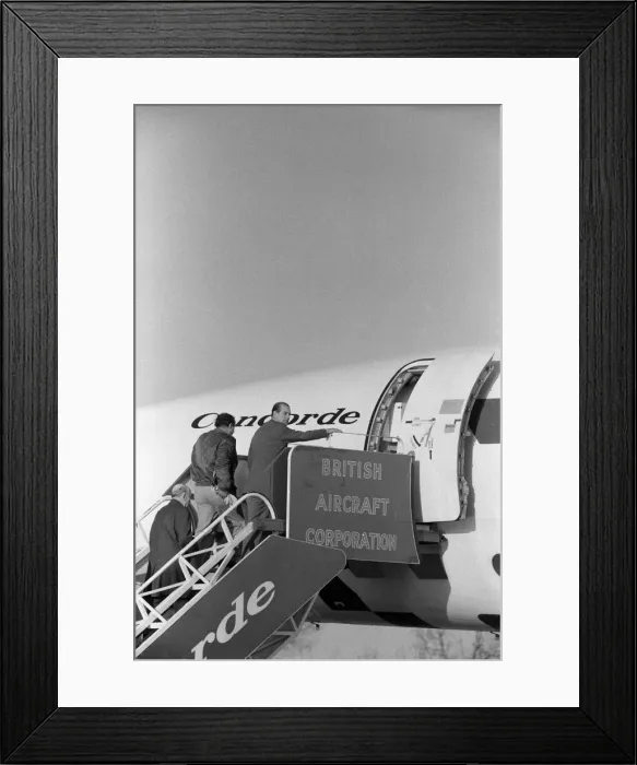Framed Print : The Duke of Edinburgh is to fly the British built Concorde 002 at Mach Two - twice