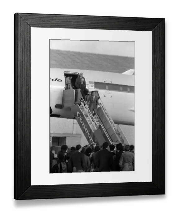 Framed Print : The Duke of Edinburgh is to fly the British built Concorde 002 at Mach Two - twice Framed Print : The Duke of Edinburgh is to fly the British built Concorde 002 at Mach Two - twice