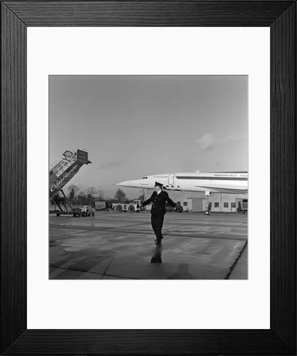 Framed Print : The Duke of Edinburgh is to fly the British built Concorde 002 at Mach Two - twice Framed Print : The Duke of Edinburgh is to fly the British built Concorde 002 at Mach Two - twice