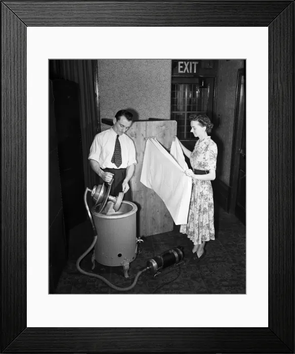 Framed Print : Inventors have the chance of showing their inventions to a board of judges who are Framed Print : Inventors have the chance of showing their inventions to a board of judges who are
