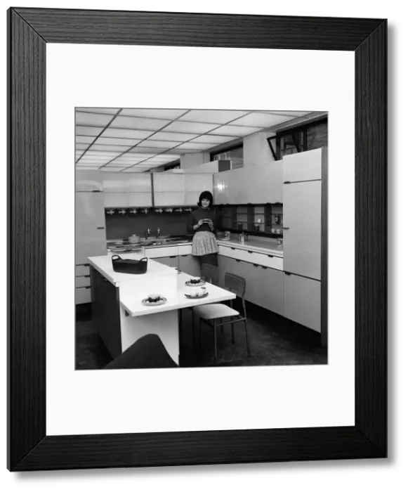Framed Print : Hygena System kitchen range. 29th March 1964 Framed Print : Hygena System kitchen range. 29th March 1964