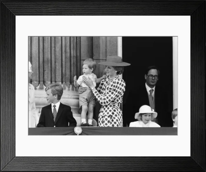 Framed Print : HRH Princess Diana, The Princess of Wales holds her young son Prince Harry