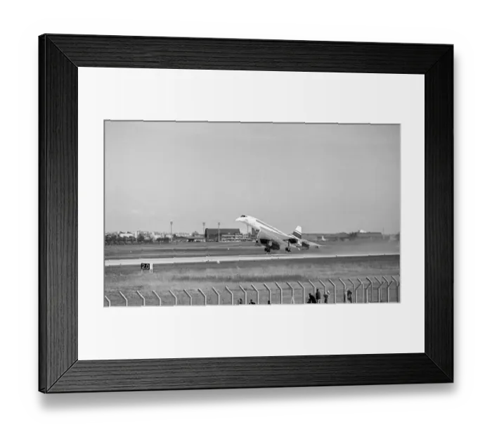 Framed Print : Concorde prototype 001 flies for the first time, at Toulouse Airport, France