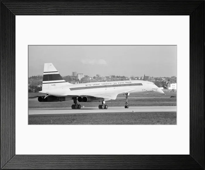 Framed Print : Concorde prototype 001 flies for the first time, at Toulouse Airport, France Framed Print : Concorde prototype 001 flies for the first time, at Toulouse Airport, France