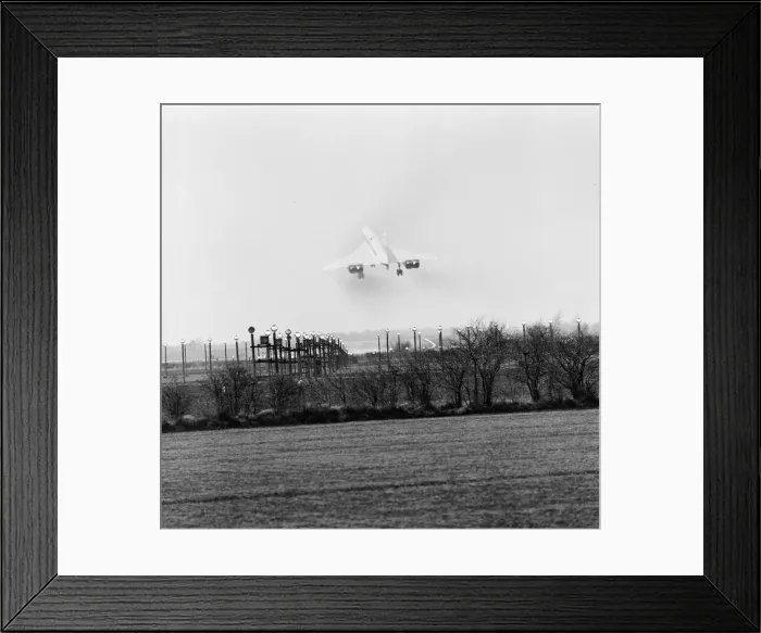 Framed Print : Concorde prototype 002 maiden flight in UK at Filton in Bristol, Wednesday 9th April 1969 Framed Print : Concorde prototype 002 maiden flight in UK at Filton in Bristol, Wednesday 9th April 1969
