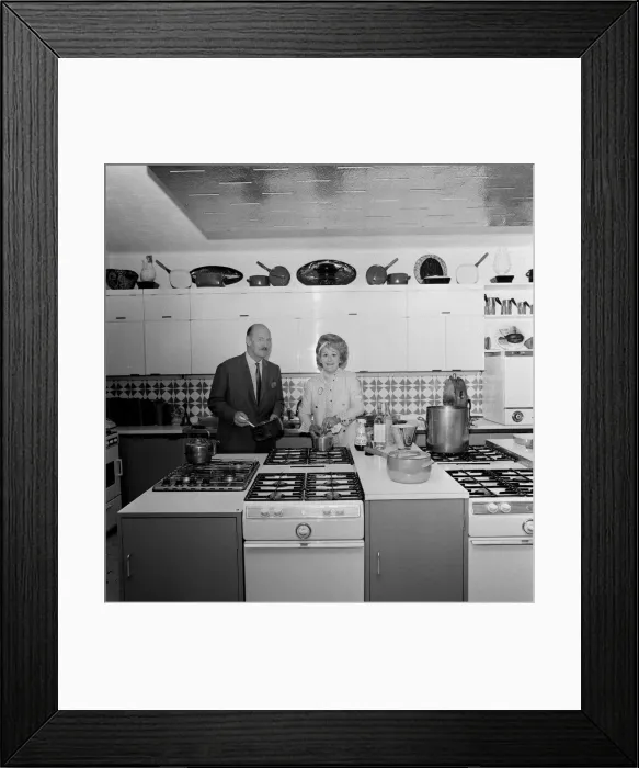 Framed Print : Johnnie and Fanny Cradock, the television cookery expert