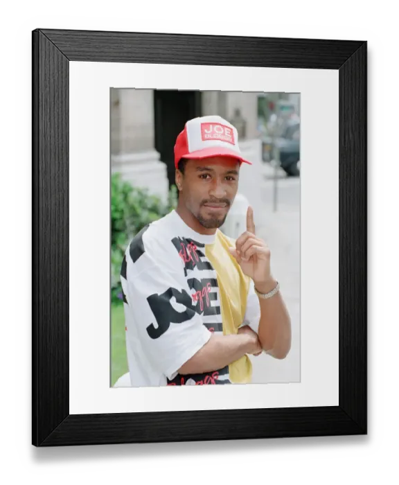 Framed Print : Chris Eubank (right) and Michael Watson in London to promote their WBO middleweight title Framed Print : Chris Eubank (right) and Michael Watson in London to promote their WBO middleweight title