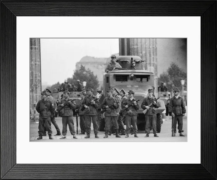 Framed Print : Start of the construction of the Berlin Wall. At midnight on 13th August Framed Print : Start of the construction of the Berlin Wall. At midnight on 13th August