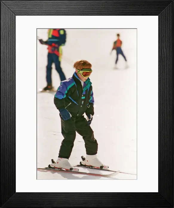 Framed Print : Prince Harry pictured on a skiing holiday. He is on holiday with his mother Framed Print : Prince Harry pictured on a skiing holiday. He is on holiday with his mother