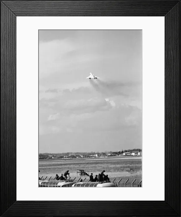 Framed Print : Concorde prototype 001 flies for the first time, at Toulouse Airport, France