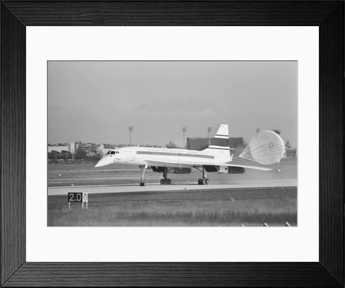 Framed Print : Concorde prototype 001 flies for the first time, at Toulouse Airport, France Framed Print : Concorde prototype 001 flies for the first time, at Toulouse Airport, France