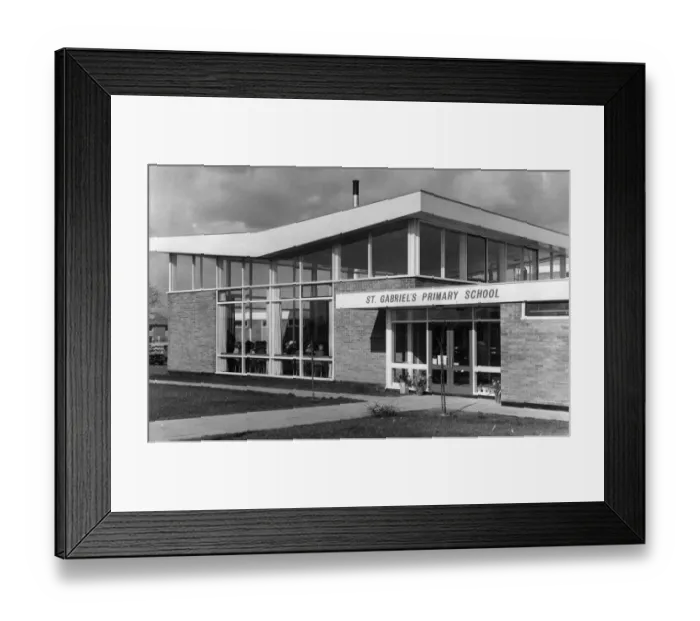 Framed Print : St Gabriels Primary School, Ormesby, Middlesbrough, 26th March 1968