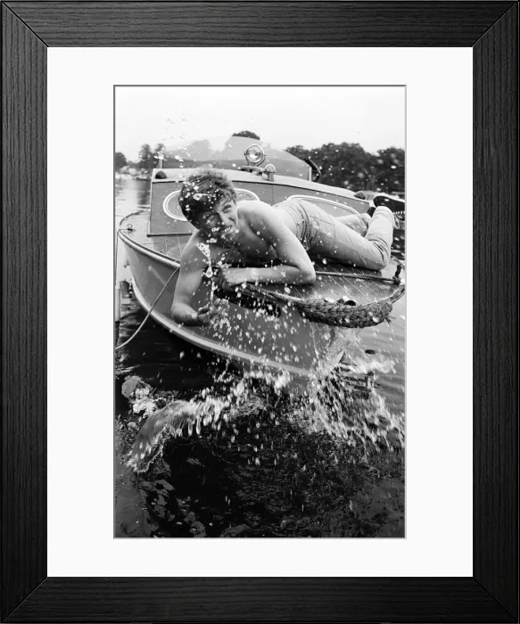 Framed Print : President of Bermondsey Boat Club Tommy Steele relaxes at his Thames side house Framed Print : President of Bermondsey Boat Club Tommy Steele relaxes at his Thames side house