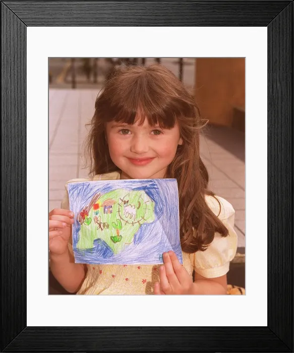 Framed Print : Holly Adams from Wolverhampton aged six years old June 1999 her parents are Framed Print : Holly Adams from Wolverhampton aged six years old June 1999 her parents are