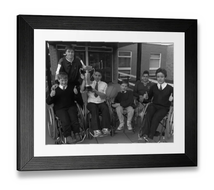 Framed Print : Disabled youngsters from Ormesby Comprehensive School have done their bit to bring a